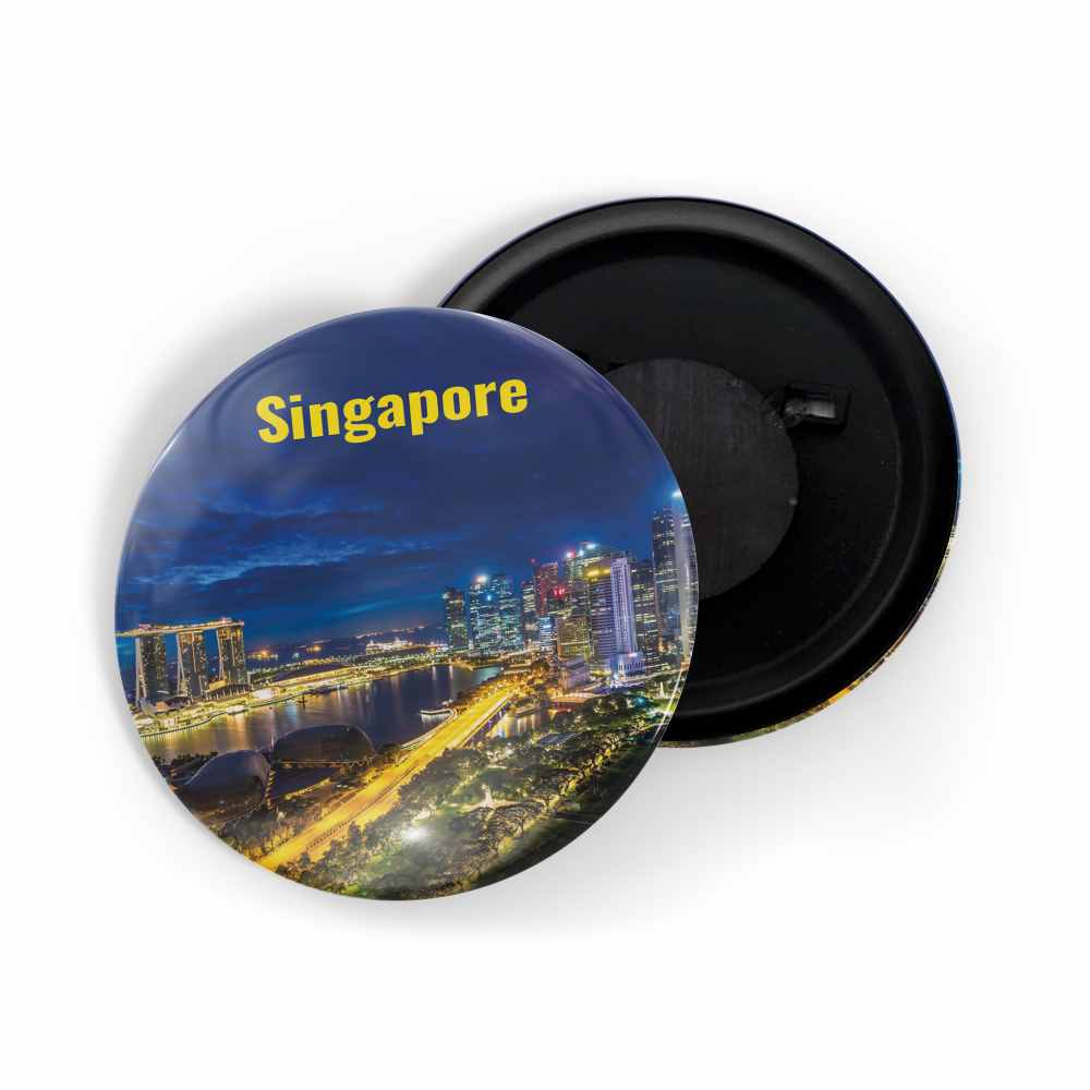 dhcrafts Fridge Magnet Multicolor Famous Tourist Place Singapore D7 Glossy Finish Design Pack of 1
